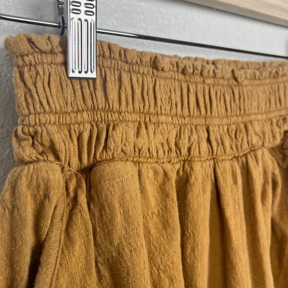 Anthropologie Daily Practice Size XS Kimberly Shorts Mustard Yellow Lounge Comfy - Picture 4 of 6